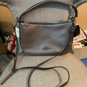 Coach metallic Graphite Chelsea X handbag